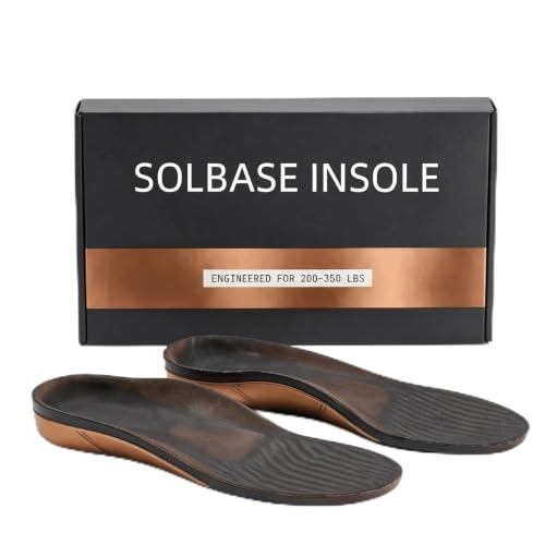 Solbase Insoles Men, Heavy Duty Arch Support Insoles for Men & Women - Shock Absorbing Comfort Inserts, Ideal for High Arches