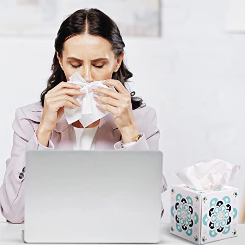Marsui 16 Box 1280 Sheets Facial Tissue Soft Facial Tissues Cube Boxes 4 Designs Delicate Tissues With 80 Sheet Per Box 2 Ply Household Box Facial Tissues For Bedroom Bathroom Office Dinner #TOP4