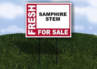 SAMPHIRE STEM Fresh For Sale Pink 1 Single Sided 18x24 in Yard Road Sign w/stand