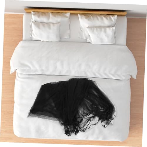 Moustiquaire lit baldaquin carrée noire en polyester lavable - 8
