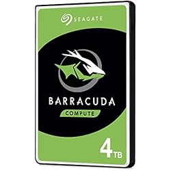 Seagate Technology BarraCuda, 4TB, Disco duro interno, HDD, 2,5 in, SATA 6 Gb/s, 5400 r.p.m., caché de 128 MB para ordenador de sobremesa y PC (ST4000LM024), Plateado