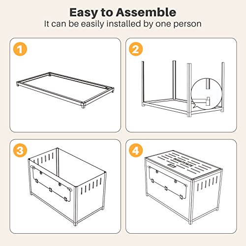 Bucatstate Hamster Cage Metal - Small Animal Habitats Stackable With Deep Burrow Chew Proof 31.4In*17.6In*20In For Dwarf Syrian Hamster, Mice, Gerbil, Reptiles (White) #TOP7