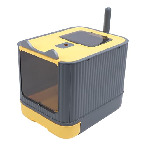 Caixa de areia para gatos totalmente fechada, Grande capacidade Caixa de areia para gatos com tampa