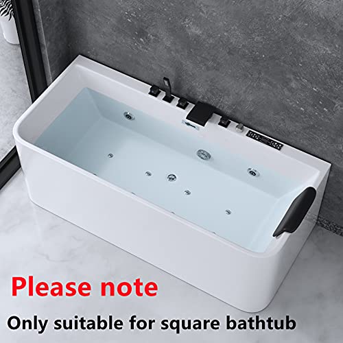 Cuscino Per Vasca Da Bagno Koelaa Con 2 Ventose Antiscivolo | Supporto Cervicale E Lombare Ergonomico, Impermeabile, Antimuffa, Bianco