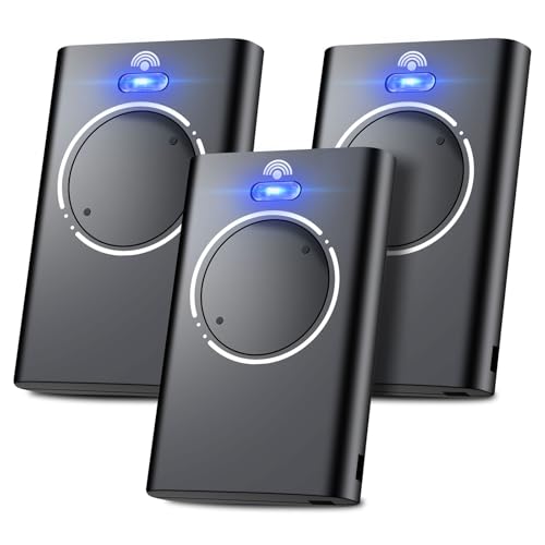 Effdrdfs Telecomando Cancello 3 Pezzi, Telecomando Porta Garage, Telecomando per Cancelli 868MHz, Compatibile con Telecomandi XT2 868 SLH LR, XT4 868 SLH LR, 2 Canali, Nero