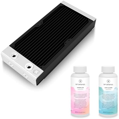 EKWB EK-Quantum Surface P240M Radiator, Cleaner and Superflush Bundle, Black