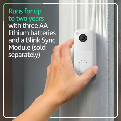 Image of Blink Video Doorbell Add-on, White, with 1-Year Plus Plan Subscription