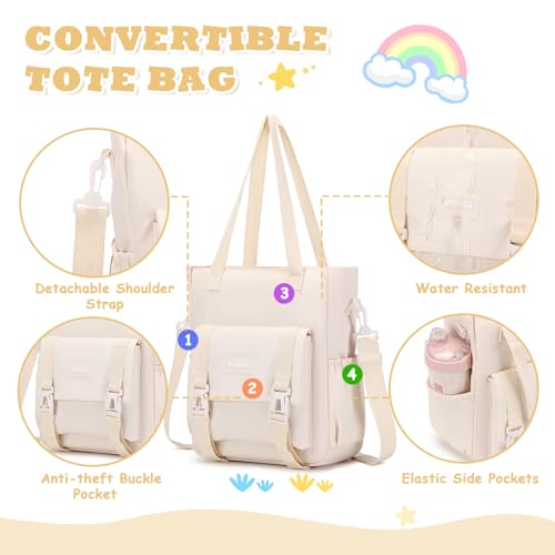 MUSEVOS Mochila para meninas para escola, mochila para adolescentes com vários bolsos, mochila para