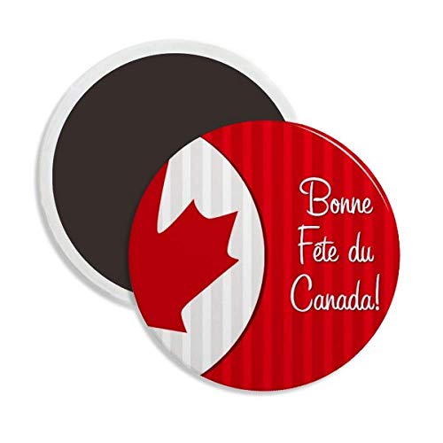Canada Maple And Good Luck To Canada Round Ceramics Fridge Magnet Keepsake Decoration #TOP24