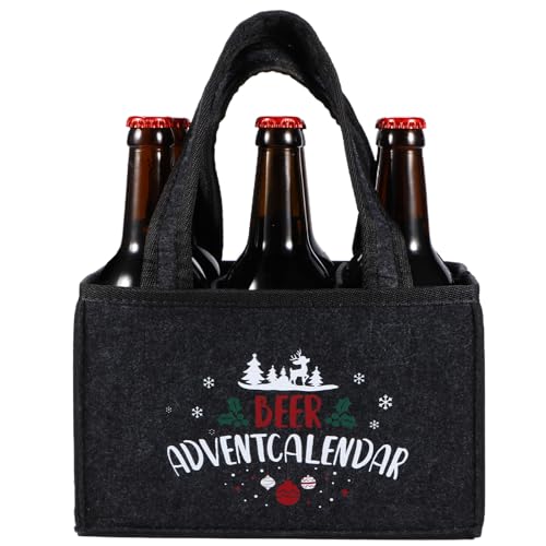 Beer Christmas Advent Calendar 2025 For Adults Gift Wrap Bags,carry 6 Bottles Beer, The Best Funny Gifts for Colleagues Men Grandpa Dad Husband Brother Friends