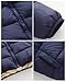 JiAmy Baby Winterjacke Jungen Mädchen Gefüttert Warm Abnehmbarer Kapuzen Steppjacke Kleinkinder Winddicht Outdoor Winter Mantel Oberbekleidung für 4-5 Jahre, Navy Blau