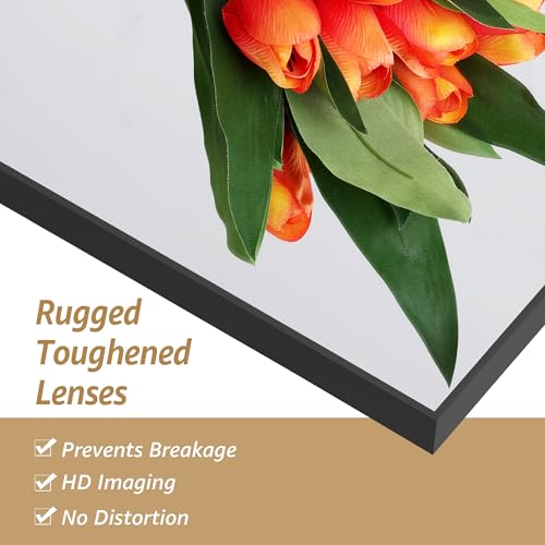 Vasemouh 150 x 51 cm Hochwertiger Standspiegel mit Schwarzem PVC-Rahmen und Gehärtetem Glas, Ideal für Schlafzimmer, Wohnbereich, Flur oder Badezimmer