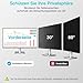 Pozlle Blickschutzfolie für 23 Zoll 16:9 (51 x 28.7 cm) Monitor, Blaulichtfilter, Blendschutz, Abnehmbar Sichtschutzfolie für Computermonitore, PC Blickschutzfilter für Büro