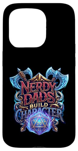 Nerdy Dads Build Character Funny RPG Dice Tabletop Gamer �X�}�z�P�[�X iPhone 15 Pro �p