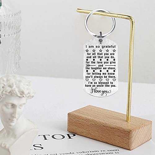 Laluminter Best Uncle Ever Keychain - Uncle Gifts From Niece Nephew - Thank You Uncle Father's Day Gift Ideas #TOP5