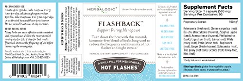 Image of Herbalogic - Flashback Herb Capsules - Natural Support for Menopausal Hot Flashes, Night Sweats, Sleep & Mood Balance - 90 Cap Count