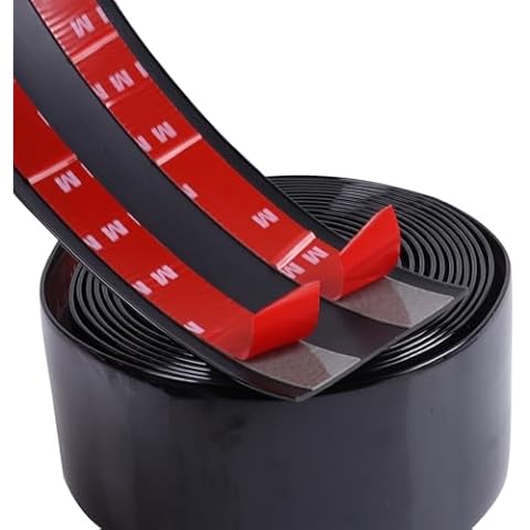 Car Elements 4"(100mm) Heavy Duty Automotive Trim Molding Car Side Moldings Self Adhesive, UV Protected Scratch-Proof for Truck RV Boat Exterior Interior Body Door Window Bumper Glossy Black, 10FT Cover