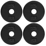 WF Athletic Supply Traditional/Classic 1-inch Hole Standard Solid Cast Iron Weight Plates - Great fo