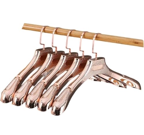 Cintres de Costumes Cintres Cintres Antidérapants en Plastique Robuste, Support De Séchage pour Robes, T-Shirts, Manteaux, Pulls, Placard Domestique Cintre Cintres pour Vêtements (Color : Rose Gold,