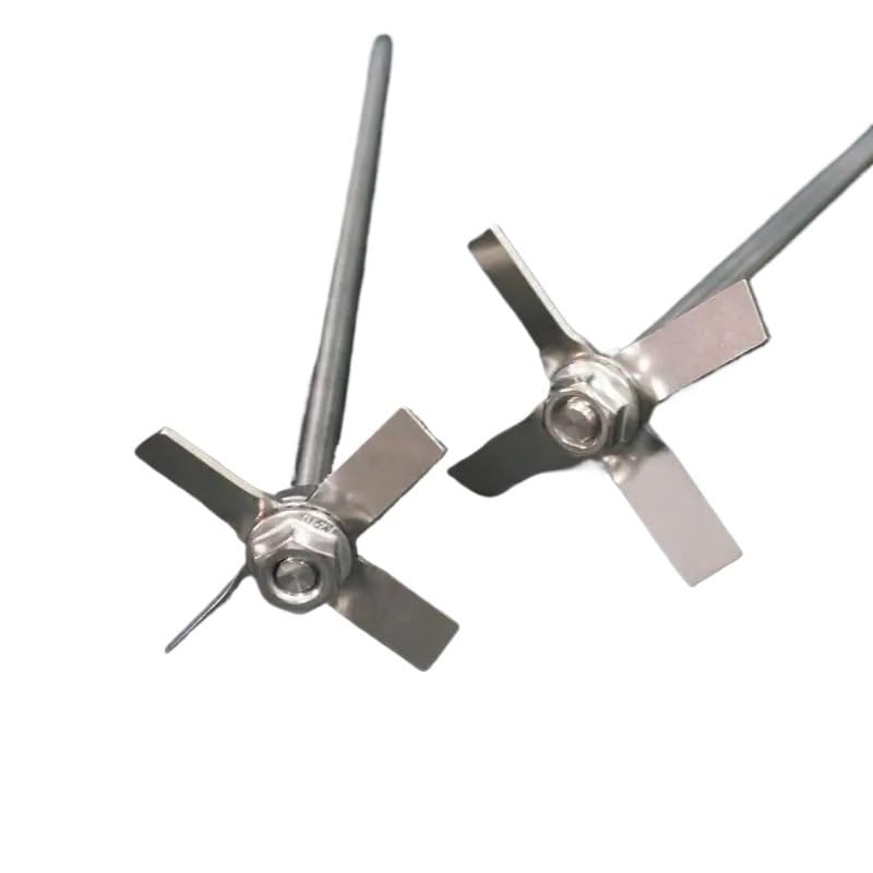1set 40mm-120mm 30° Stainless Steel Three Leaf/Cross Leaf Stirring Paddle for Laboratory Mixer Eqipment(60x8x300mm)