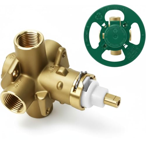 Brass Pressure Balancing Shower Valves, Shower Control Valves with Temperature Control & Flow Control Cartridge for Smooth Flow & Steady Temperature Showers by Store Supply Hunter - Used condition - US$20.65