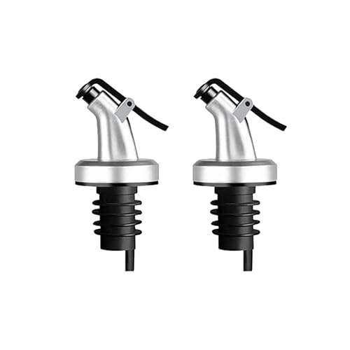 ProBytes Leak-proof Oil Dispenser Nozzles. Pourers Bottle Dispenser for Olive Oil, Vinegar, Wine, Spirits, Alcohol and Syrups bottles with Stopper perfect for Bottle mouth-Spouts pourer. (Pack Of 2)