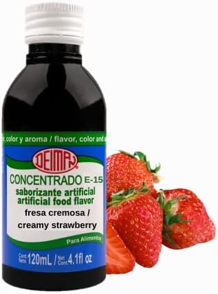 Deiman Artificial Food Flavoring Creamy Strawberry Concentrate E-15(4 fl oz)