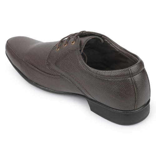 Image of Liberty Fortune H202-01 Black & Brown Formal Lacing Derby Shoes for Men with PVC Sole