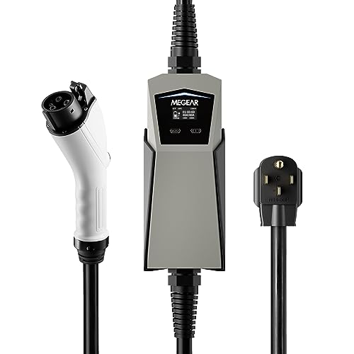 Hornos Y Parrillas, Toy MEGEAR Cargador eléctrico para vehículo con enchufe NEMA 14-50, estación de carga portátil EV de nivel 2, corriente ajustable 12A/16A/24A/32A/40A para SAE...