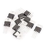 Aexit 10 Pcs Transistors TIP122 Package Type TO-220 3 Terminals Power Transistor CMOS Transistors 100V 5A