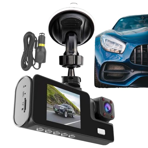 Gkumgwo Cámara del Monitor del Coche, cámara Delantera del Aparcamiento para el Auto, Monitor de Aparcamiento Interior de Doble Lente 1080P, Cámara de Seguridad para automóvil de Alta definición