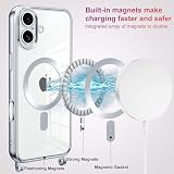 Oelrstfe Naszyjnik magnetyczny ze sznurkiem do iPhone 1, przezroczyste, regulowane, etui na łańcuszek, miękkie silikonowe, odporne na wstrząsy etui na pasek do iPhone 1, białe