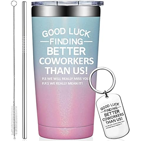 Grifarny Coworker Leaving Gifts for Women - Going Away Gift for Coworker - Farewell Goodbye Retirement Gifts for Coworkers - Good Luck Finding Better Coworkers Than Us Tumbler Cup 20oz Cover