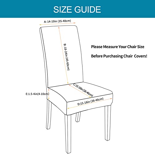 Smiry Dining Chair Covers Printed Stretch Chair Covers Parsons Chair Slipcover Chair Covers For Dining Room Set Of 4, Paisley #TOP4