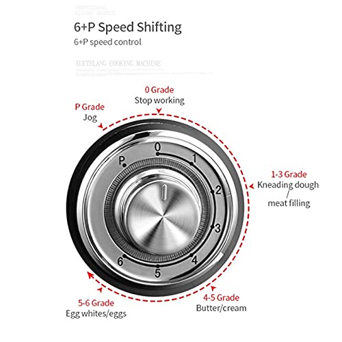 Feixunfan Küchenmaschine 1300W 6.5L Elektrische Mixer-Sahne Schlagmaschine Für Das Hausbacken für Brot Kuchen (Farbe… – Bild 7