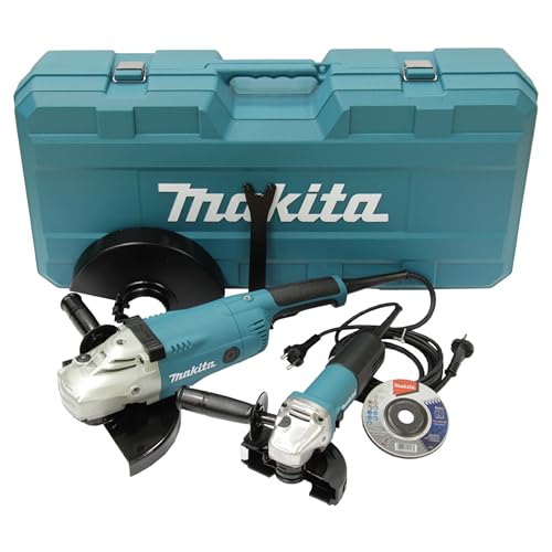 Makita DK0054G Winkelschleifer-Set, GA9020R + 9558HNR, mit Transportkoffer