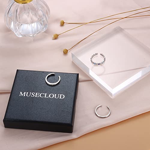 Musecloud Evil Eye Toe Rings For Women 925 Sterling Silver Open Tail Rings Summer Beach Foot Jewelry Set White Gold Plated Knuckle Stackable Rings Adjustable Toe Rings (Silver) #TOP4