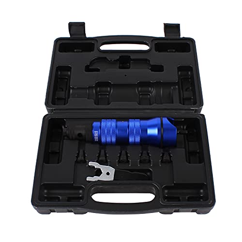 Vpabes Electric Rivet Gun Adapter Kit, Hardware Rivet Drill Attachment Tool Combination Kit, With Wrench And Toolbox Accessories, Suitable For 2.4Mm, 3.2Mm, 4.0Mm, 4.8Mm Size #TOP5