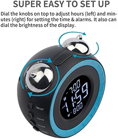 OCUBE Alarm Clock for Heavy Sleepers or Hearing Impaired, Loud Alarm Clock with Bed Shaker, Deaf Alarm Clocks with Vibrating, Adjustable Dimmer and Volume, Snooze,USB Charging Port