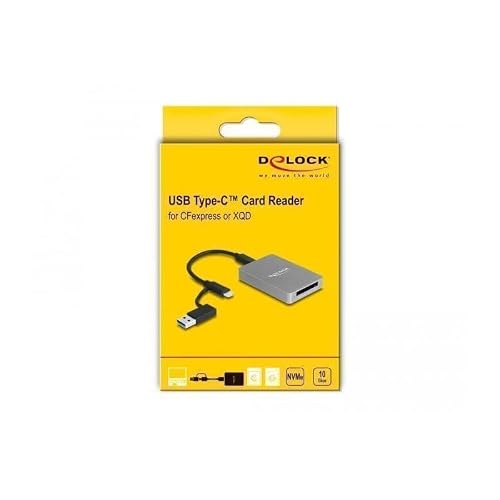 DeLOCK Lecteur de carte USB Type C dans un boitier en aluminium pour cartes de mémoire CFexpress ou XQD Neuf - vue 4