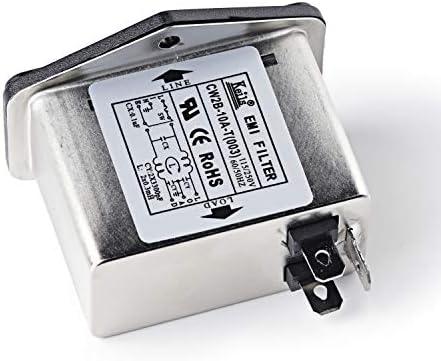 Noise Suppressor Power EMI Filter Termianl Single-Phase Line-Conditioner JIN RONG AC 115/250V 10 Amp CW2B-10A-T