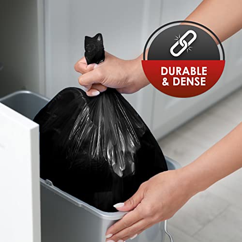 PAMI Large 33-Gallon Scent-Free Trash Bags, 60-Pack, Black - Thumbnail 2