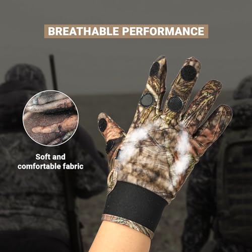 Himiway Camo Hunting Gloves Camouflage Defender Glov, Outdoor Shooting Fishing Hunting Anti-Slip Gloves