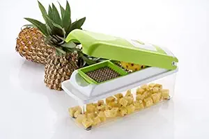 VEDHAK 12 in 1 Multi-Purpose Vegetable and Fruit, Grater, Slicer Dicer, Chipper, Peeler Hand Chopper, Cutter Kitchen Accessories. (Plastic)