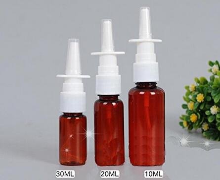 12PCS Ambra Plastica Vuoto Nasale Spray Bottiglie