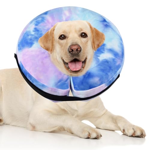 Image of Inflatable Dog Recovery Collar, Dog Cone Collar for After Surgery, Prevent Dogs from Biting & Scratching Wound E-Collars to Help with Healing Soft Pet Recovery Collar Does