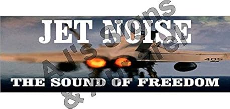 Jet Noise The Sound of Freedom 3" x 9" Vinyl car Laptop or Window Sticker Decal