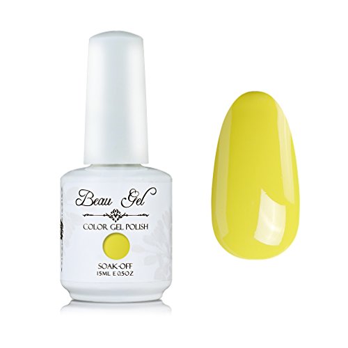 Beau Gel Soak Off UV LED Nail Polish Color Nail Varnish Nail Art Manicure Decoration 15ml Yellow (561)