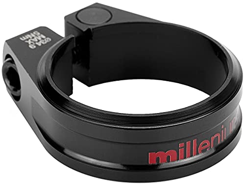 SixPack Racing Millenium Sattelklemme für MTB, Erwachsene, Unisex, Schwarz/Rot, Einheitsgröße