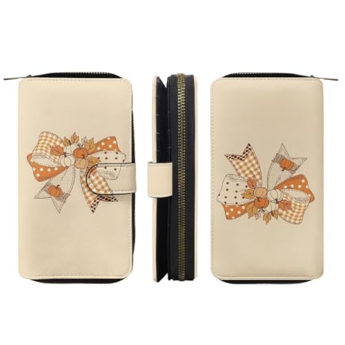 Image of COEQINE Ladies Wallets Pink Leopard Heart Black Printed Leather Phone Long Clutch Purses Check Coin Change Holder